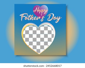 Happy Father’s Day Greeting Social Media Post Design.