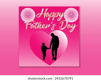 Happy Father’s Day Greeting Social Media Post Design.