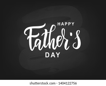 Happy Father’s Day hand lettering vector text.Typography for greeting card, invitation and banner template. Card for Daddy's Day Celebration. 
