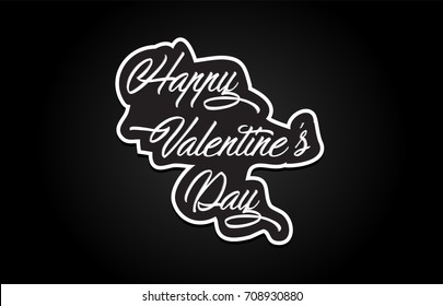 happy valentineâ??s day handwritten hand writing text concept calligraphy