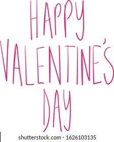 Happy Valentine’s Day handwritten text