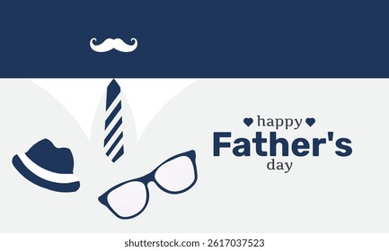 Happy Father’s Day. holiday concept, Perfect for banners, cards, posters, and  social media design with text inscription and classic color for a professional look