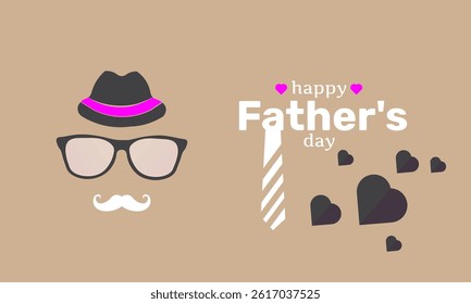 Happy Father’s Day. holiday concept, Perfect for banners, cards, posters, and  social media design with text inscription and classic color for a professional look