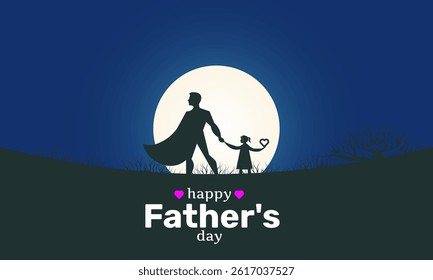 Happy Father’s Day. holiday concept, Perfect for banners, cards, posters, and  social media design with text inscription and classic color for a professional look