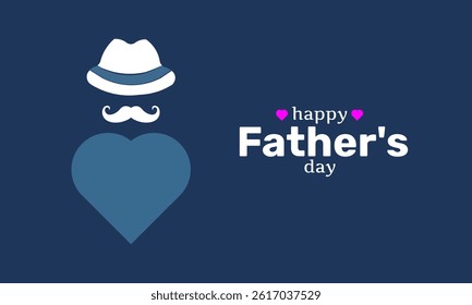 Happy Father’s Day. holiday concept, Perfect for banners, cards, posters, and  social media design with text inscription and classic color for a professional look