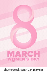 Happy Women’s Day. International holiday of female solidarity, which is celebrated on March 8. Women's rights, girl power. Female sign. Poster, card, banner and background. Vector illustration