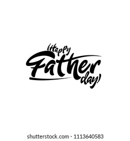 Happy Father’s Day Lettering card. Vector illustration.