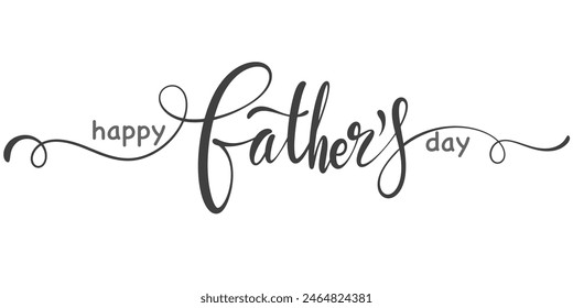 Happy father’s Day lettering . Handmade calligraphy vector illustration. father's day card