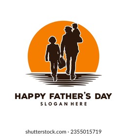 Happy Father’s Day logo design vector Template