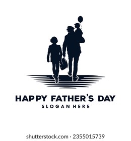 Happy Father’s Day logo design vector Template