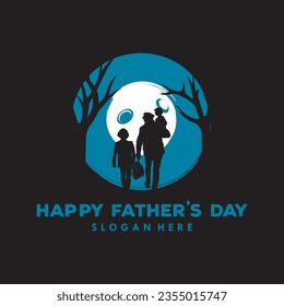 Happy Father’s Day logo design vector Template