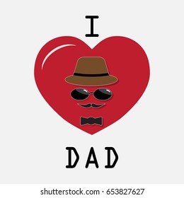 Happy Father’s Day, I love Dad greeting card