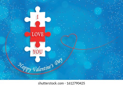 Happy valentine’s day with red heart on color background for greetings card, banner, web, (translate : Happy Valentine’s Day)