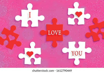 Happy valentine’s day with red heart on color background for greetings card, banner, web, (translate : Happy Valentine’s Day)