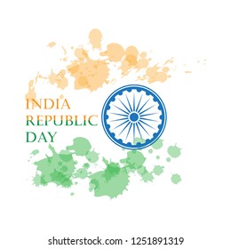 happy day republic for india with an illustration of the india flag