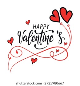Feliz Dia dos Namorados romântico coração vetor fundo com design limpo e moderno. Perfeito para cartões comemorativos, cartazes, banners, postagens de mídia social, materiais de marketing, impressão e uso digital. Ilustração vetorial totalmente escalável adequada para vários projetos criativos.