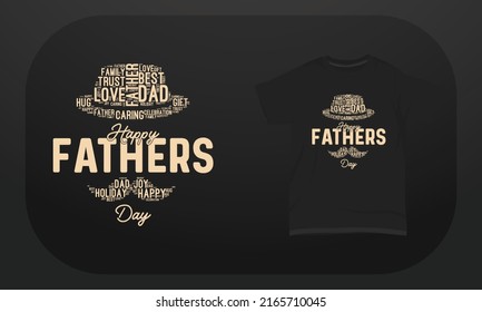 Happy father’s day shape cloud t-shirt