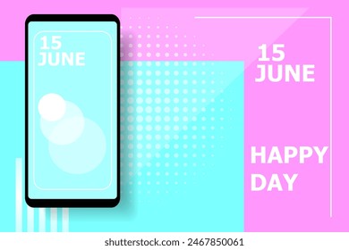  Happy day. Template for describing your day. EPS10