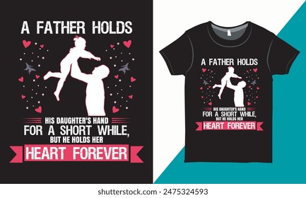 Happy Father’s Day T-shirt Design, Father’s Day Typography T-shirt, Vector Design Template