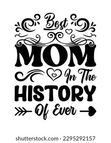 Happy Mother’s Day Typographic T-shirt, for every mother lover. 