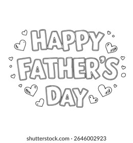 Happy Father’s Day Typography Bundle – Minimalist Black and White Designs with Hearts, Mustaches, and Decorative Fonts