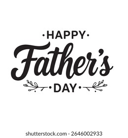 Happy Father’s Day Typography Bundle – Minimalist Black and White Designs with Hearts, Mustaches, and Decorative Fonts
