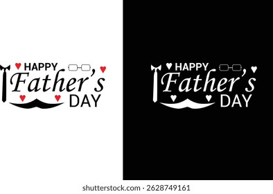 Happy Father’s Day Typography Design with Icons.