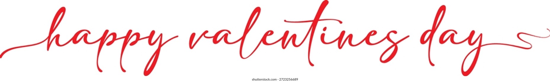 Feliz Día de San Valentín Tipografía Saludo. Letras de Feliz Día de San Valentín sobre fondo blanco limpio, diseño de tipografía romántica de vacaciones para saludos, tarjetas, impresiones y celebraciones digitales.