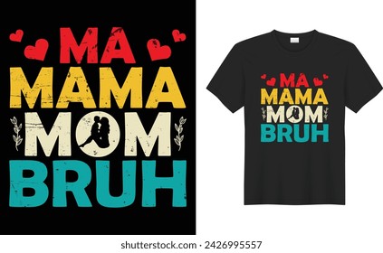 Happy Mother’s Day typography, hand-drawn, and lettering vector t-shirt design. Mom shirt, stickers, illustration, vintage, retro vintage, print, best-selling t-shirt design template. 