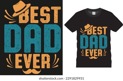 Happy father’s day typography t shirt design vector print template. Dad Lover Retro Vintage Father's Day. fathers day typography vector, father's  t-shirt design ready for print fashion vector design.