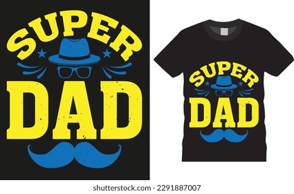 Happy father’s day typography t shirt design vector print template. Dad Lover Retro Vintage Father's Day. fathers day typography vector, father's  t-shirt design ready for print fashion vector design.