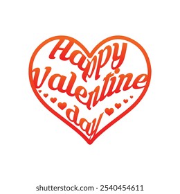 "Happy Valentine’s Day Typography Vector Illustration"
