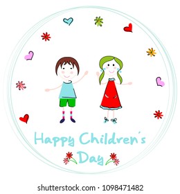 Happy children’s day vector background design