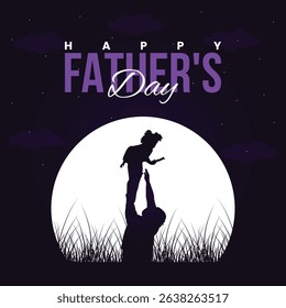  happy father’s day, vector featuring dad with son and children. perfect for cards, gifts, and printables. ideal for father’s day designs, family art, and silhouette clipart.
