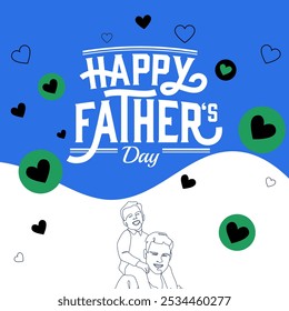 Happy Father’s Day Vector illustration.