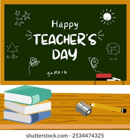 Happy Teacher’s Day Vector illustration.