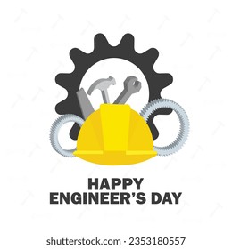 Happy Engineer’s Day. Engineer’s Day vector illustration greeting, poster, card.