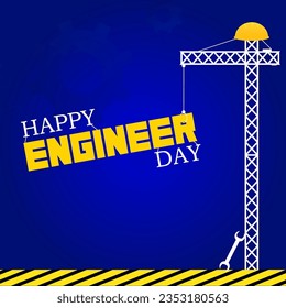 Happy Engineer’s Day. Engineer’s Day vector illustration greeting, poster, card.