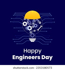 Happy Engineer’s Day. Engineer’s Day vector illustration greeting, poster, card.