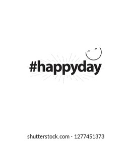 Happy Day Vector Template Design Illustration