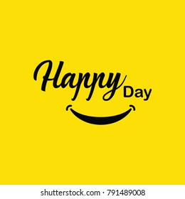 Happy Day Vector Template Design