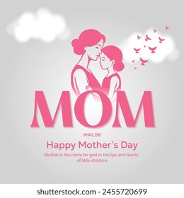 Happy Mother’s Day Wishes Background For Mom and Daughter Love Relation