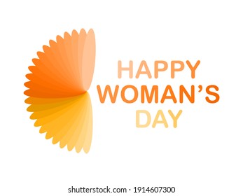 Happy woman’s day yellow-orange gradient