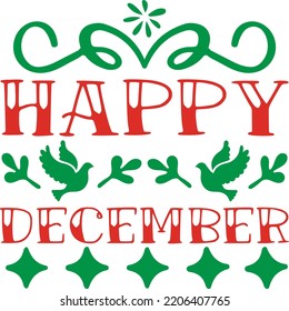 happy december vector file svg