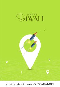 Feliz Deepavali o Diwali con concepto creativo. Festival de las Luces. Fondo de vacaciones de Diwali con rangoli, tarjeta de felicitación de celebración de Diwali, ilustración 3d.