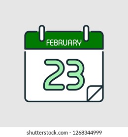 Happy Defender of the Fatherland. Russian national holiday on 23 February. Great gift card for men. Vector illustration on white background. The trend calligraphy in Russian