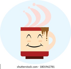 happy and delicious cup of coffee  