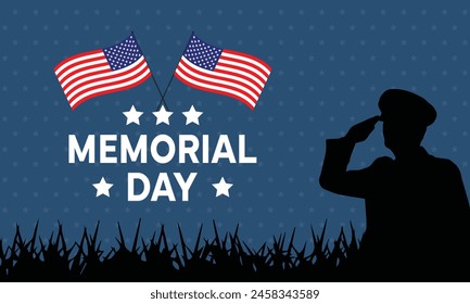 Happy Demorial Day USA. American soldier background. vector illustration design. USA Day. EPS10