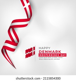 Happy Denmark Independence Day June 5th Celebration Vector Design Illustration. Template for Poster, Banner, Advertising, Greeting Card or Print Design Element