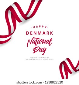 Happy Denmark National Day Vector Template Design Illustration